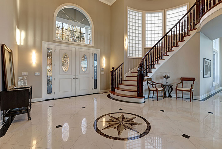 Stone Floor Damage & Discoloration that Can be Revived and Shined